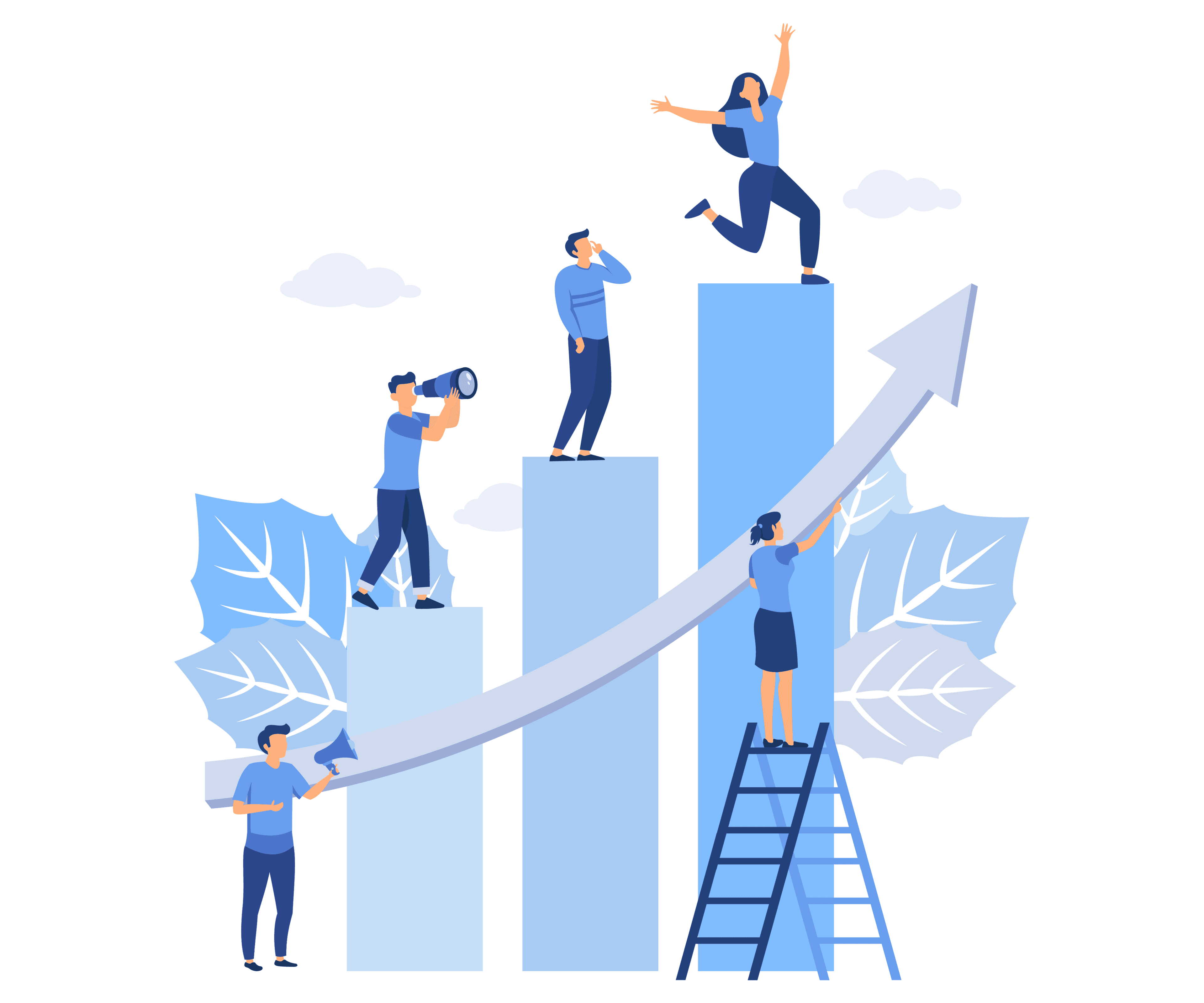 Growth chart illustration representing vision