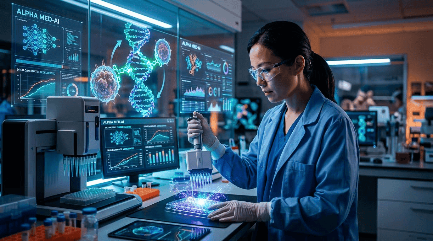 Healthcare AI Architecture Illustration