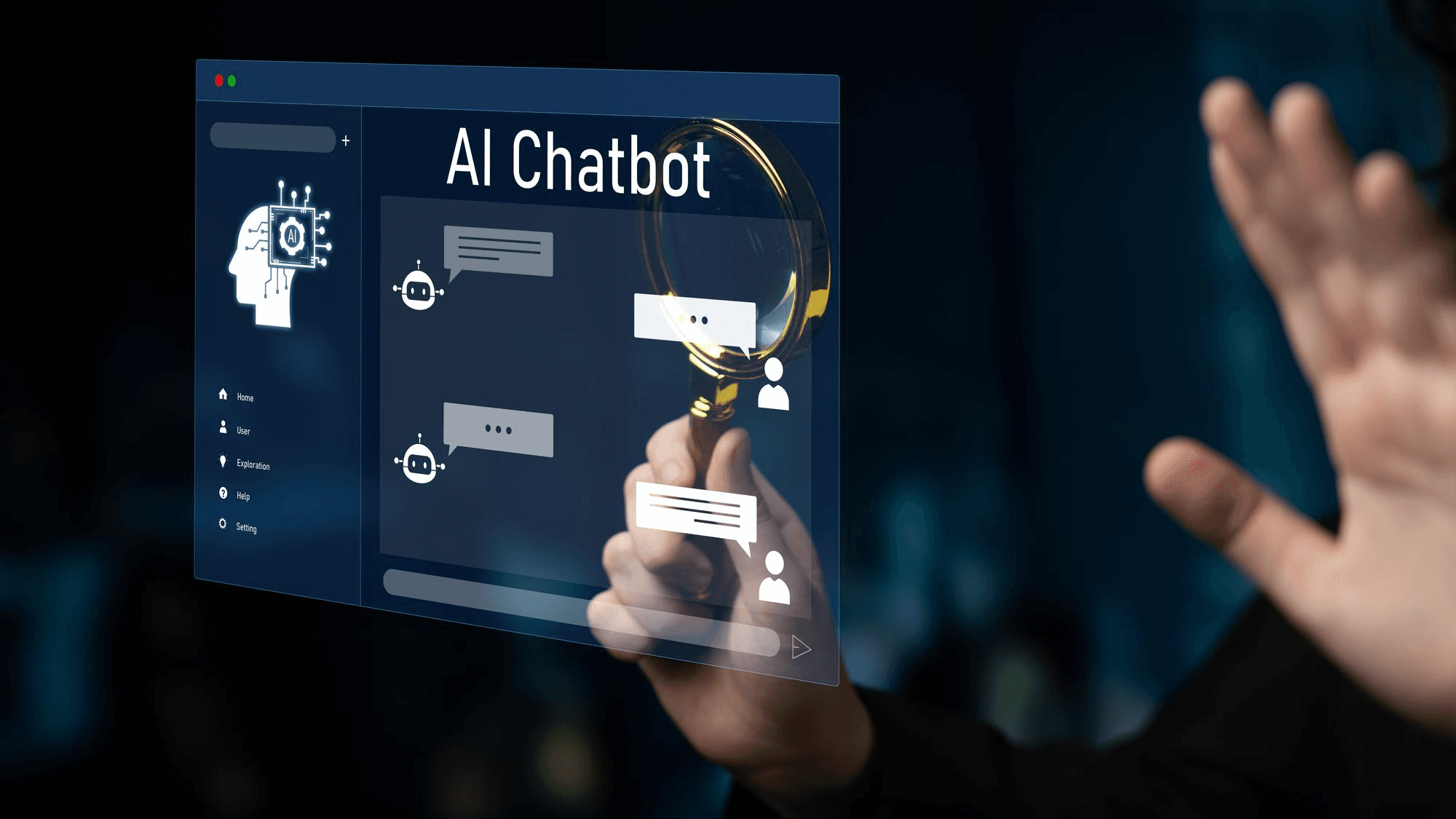 AI Chatbot Development Illustration