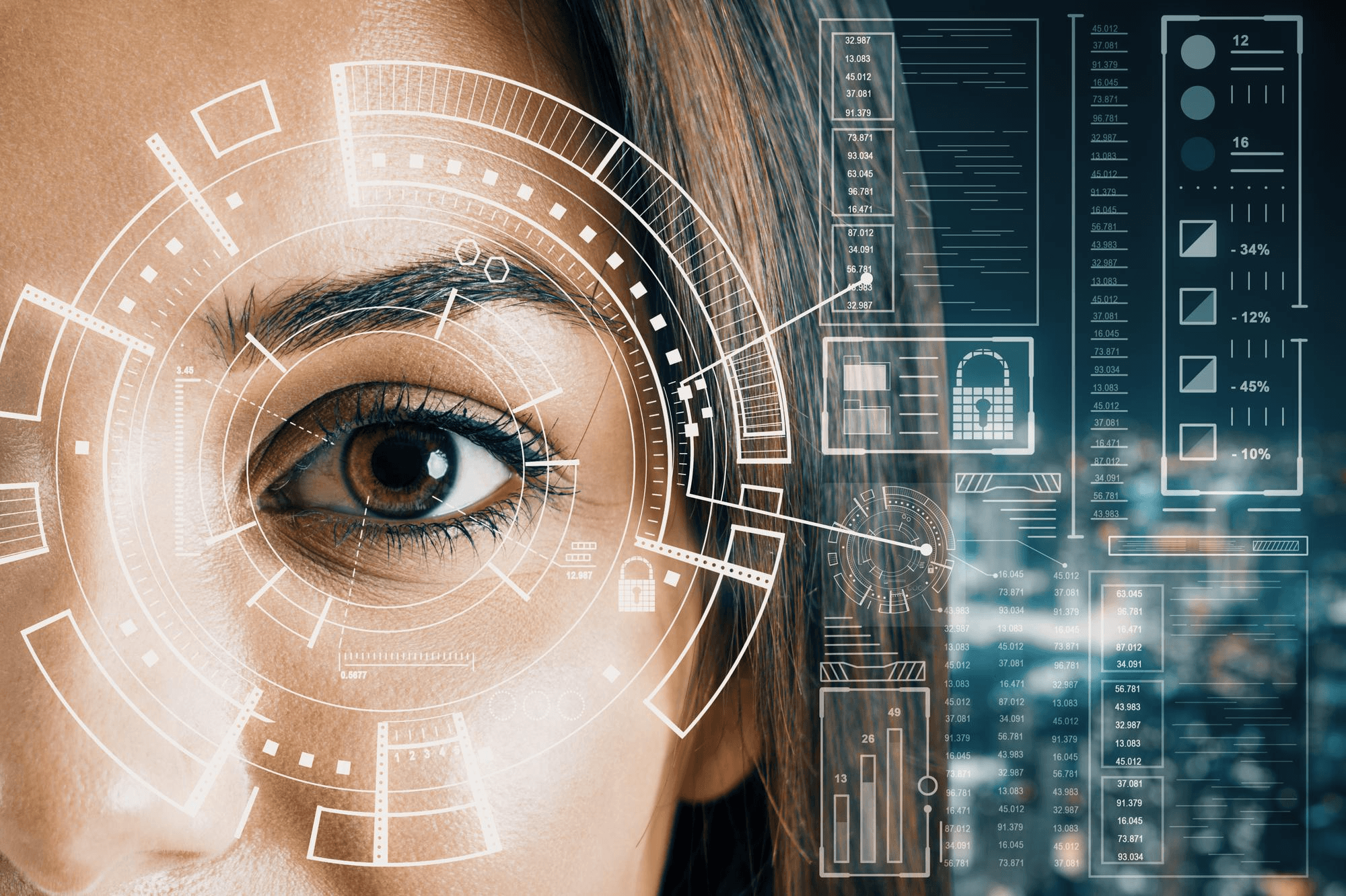 Computer Vision Eye Tech Illustration