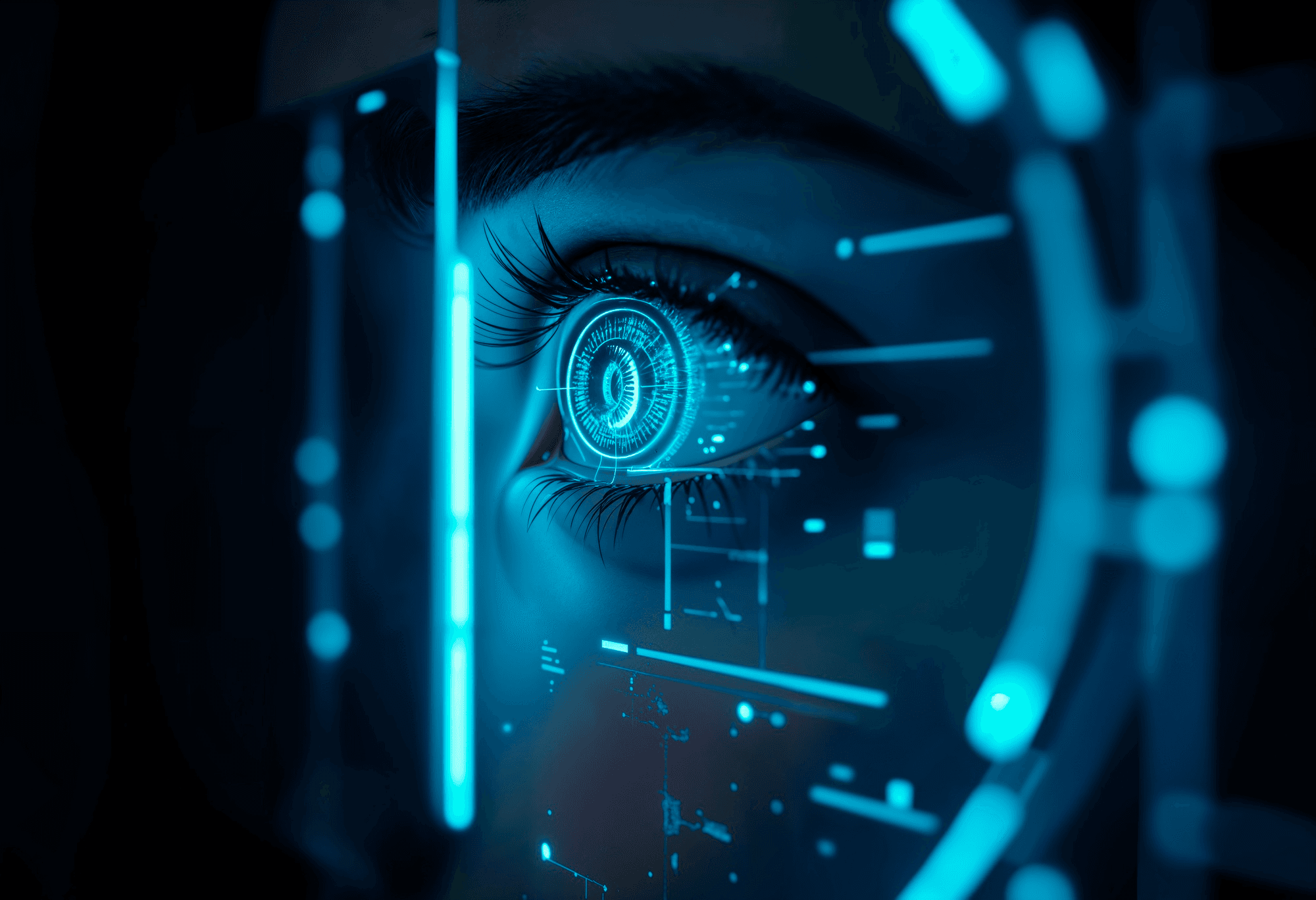 Computer Vision Cybernetic Eye Illustration