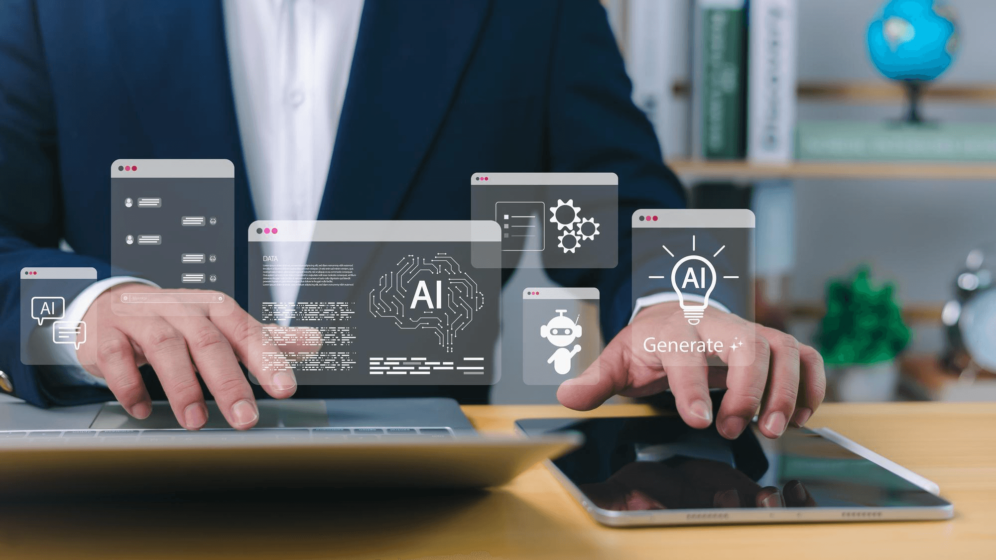 AI and ML Development Illustration
