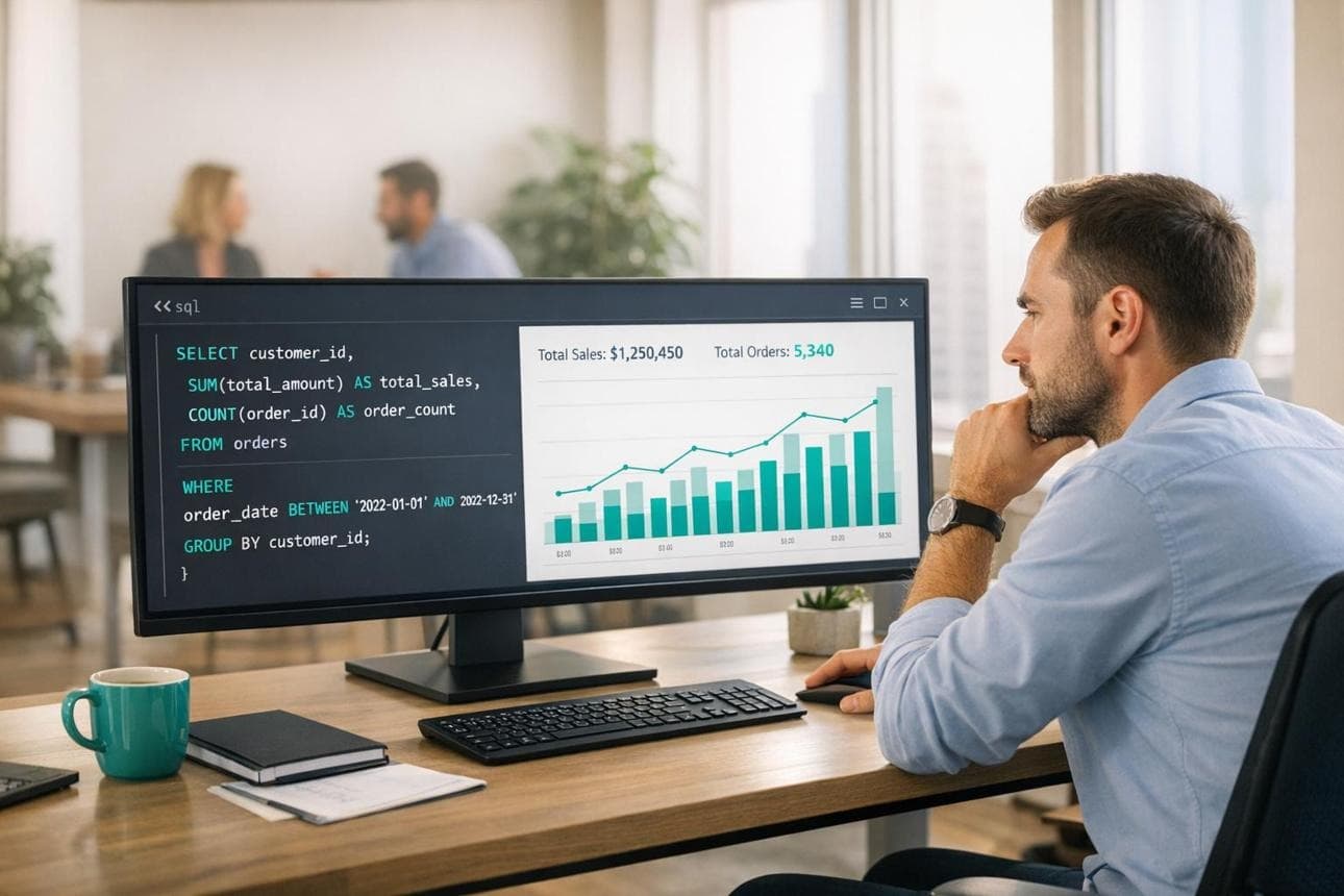 Four Phases. From Business Questions to Database Results.