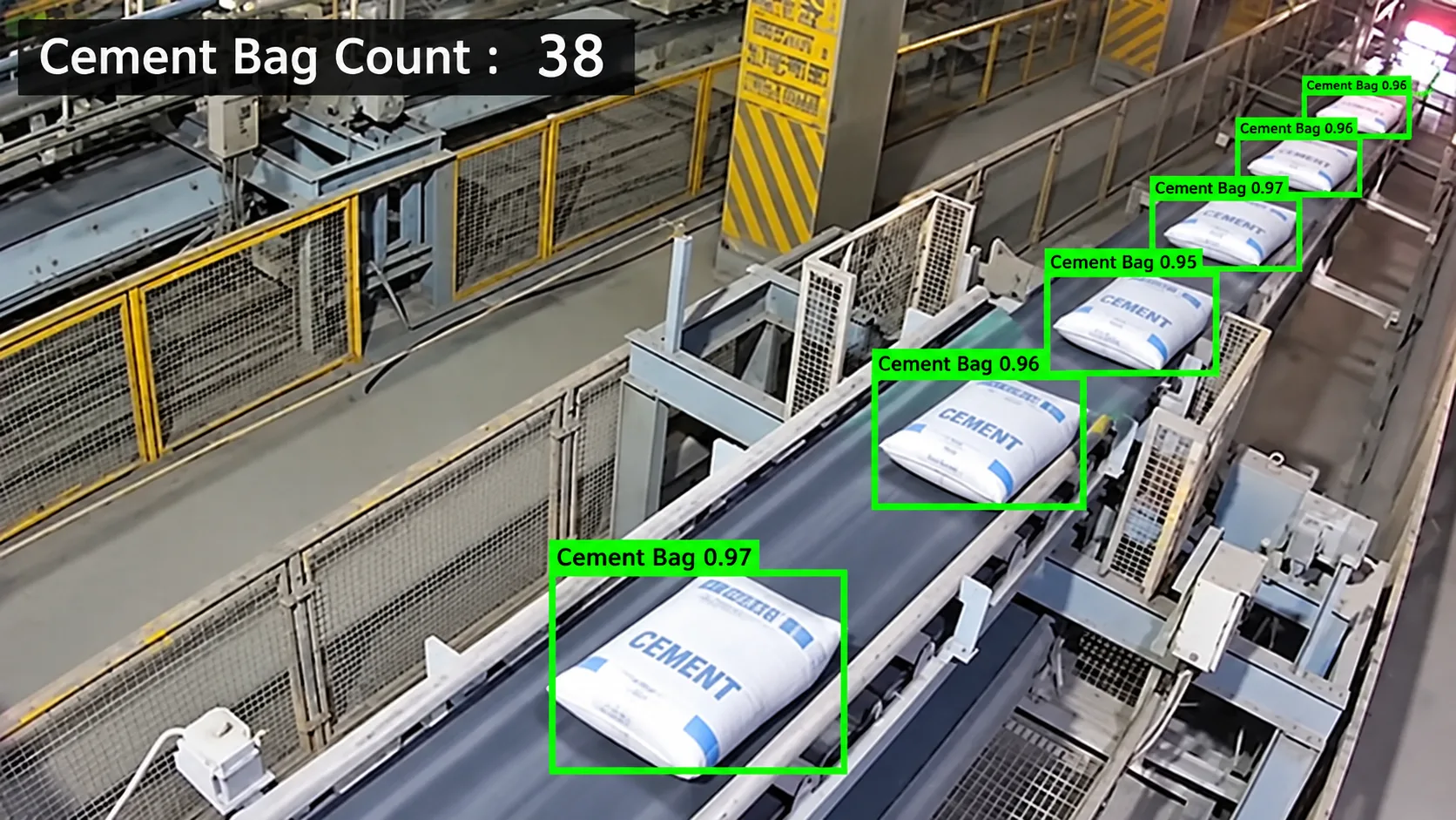 Cement Bag Counting & Dispatch Monitoring System: Real-Time Bag Counting & Automation.